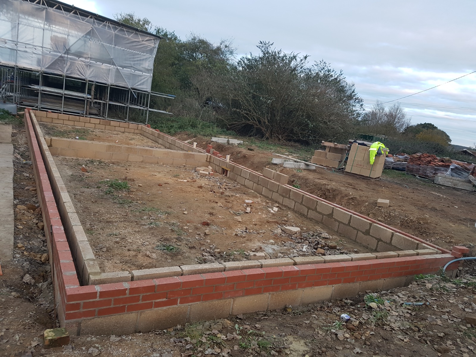 New barn construction near Buckingham