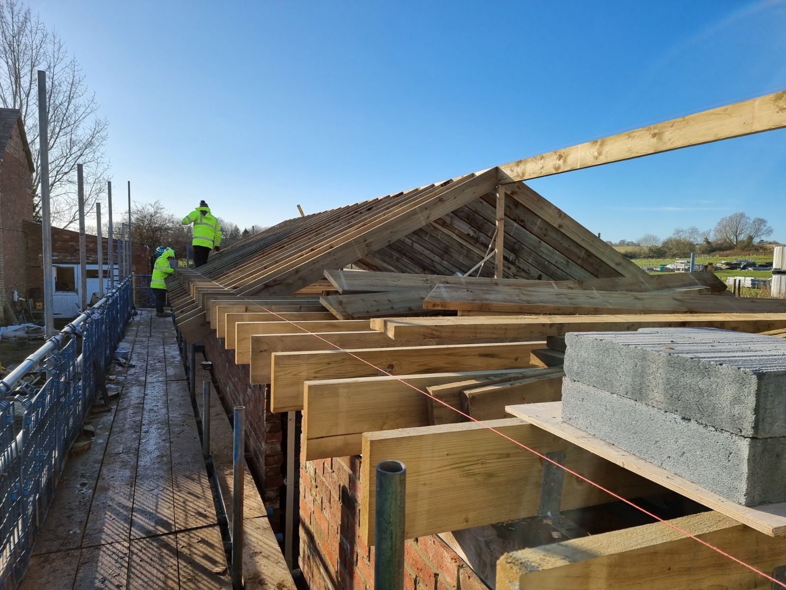 New barn construction near Buckingham
