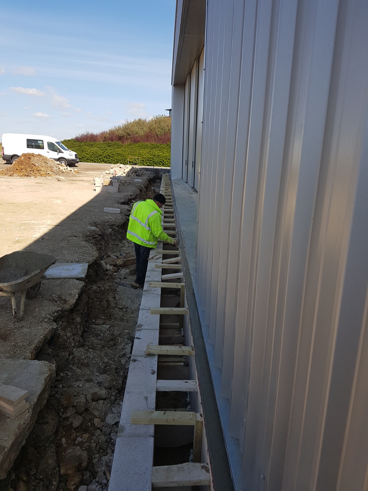 Drainage works at Turweston Aerodrome