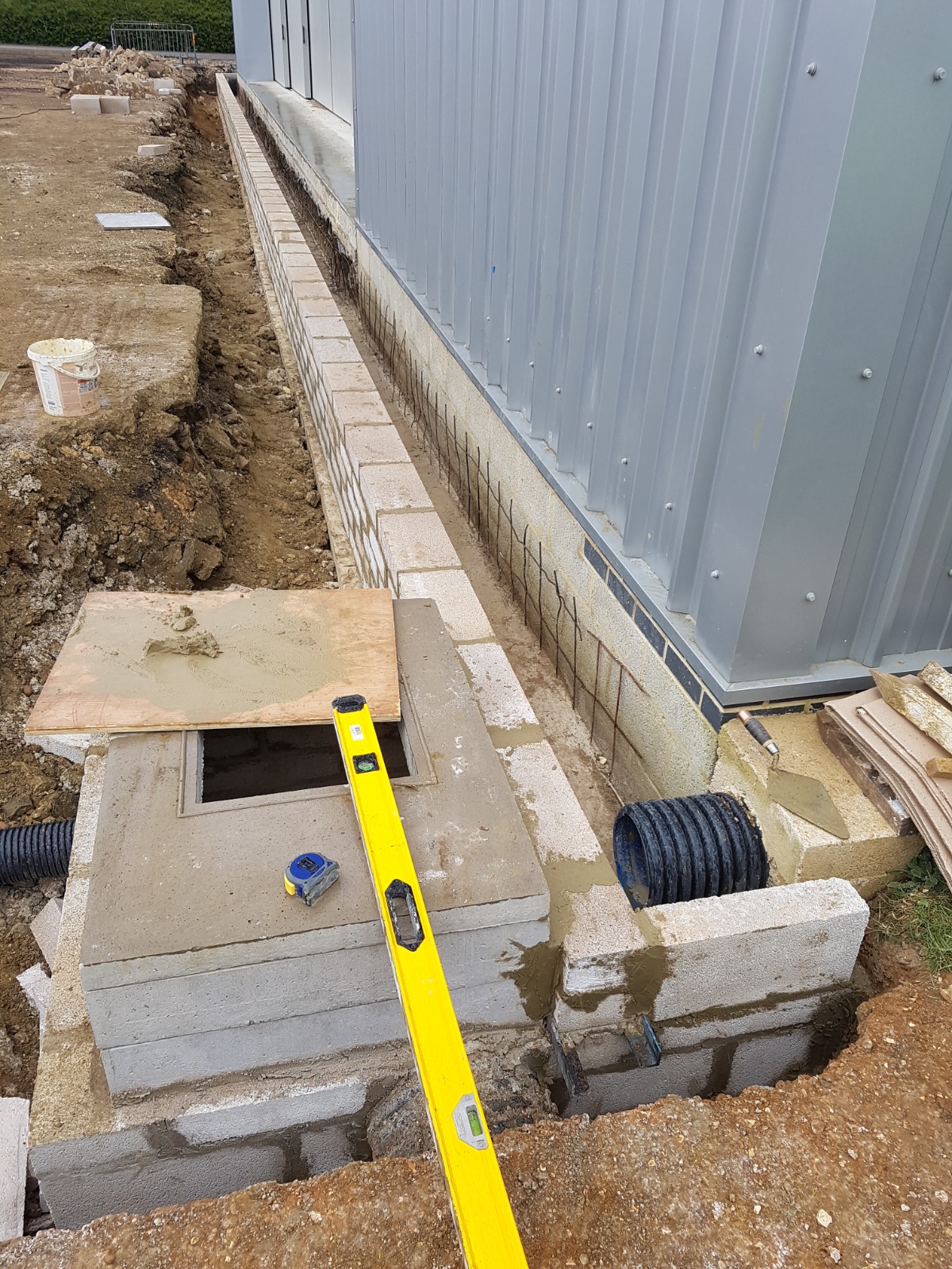 Drainage works at Turweston Aerodrome